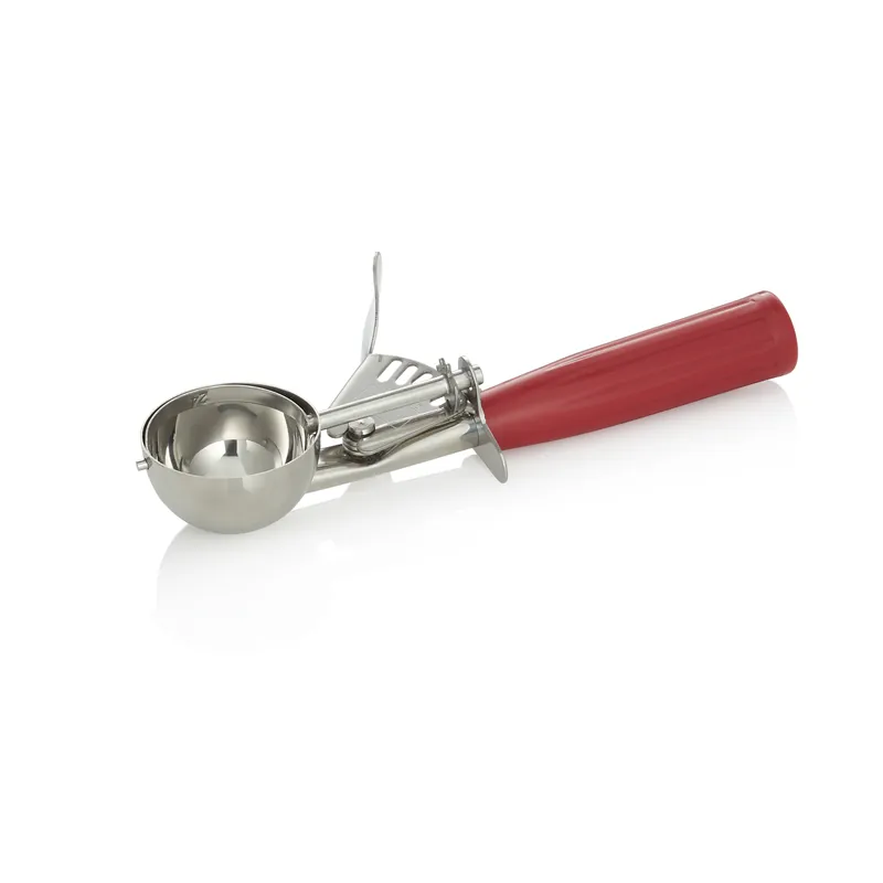 Portionierer, 20,5 cm, Ø 5 cm, roter Griff, Chromnickelstahl 18/8, Polypropylen Heißes Angebot