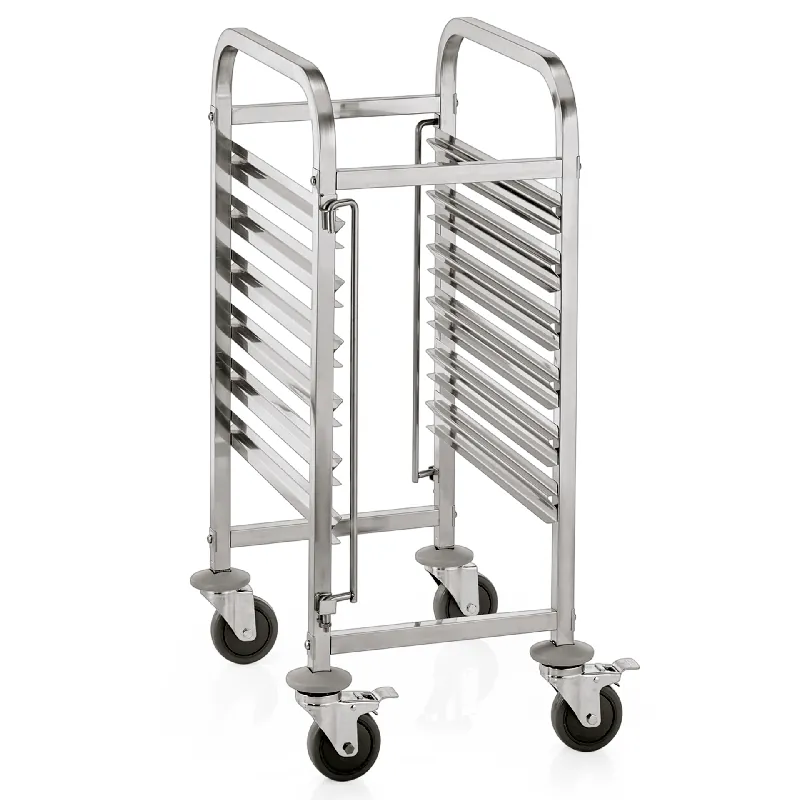 Preiswert Regalwagen CANTINA GN 1/1 für 6 Behälter/12 Tabletts, 55 x 38 x 95 cm, Chromnickelstahl