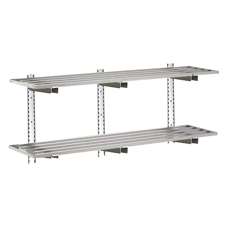 Highlight Gastro-M Komplette Regal 2 Ebenen 160X40cm - Komplettes Montageset (Ohne Schrauben)