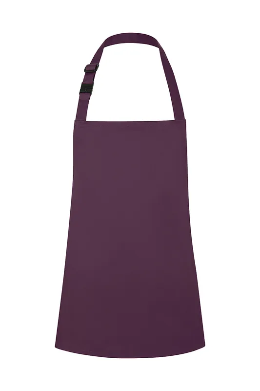 Neuheit Kinderlatzschürze Basic mit Schnalle - Aubergine - S