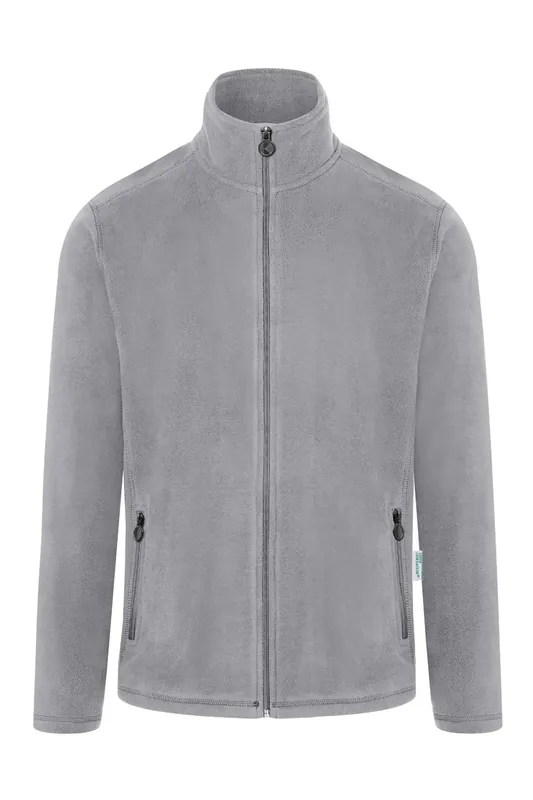 Heißes Angebot Herren Workwear Fleecejacke Warm-Up, aus nachhaltigem Material - Platingrau - L