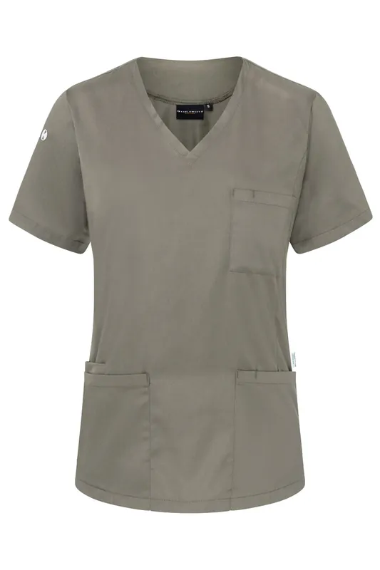 Nur Für Kurze Zeit Kurzarm Damen-Schlupfkasack Essential, aus nachhaltigem Material - Salbei - L