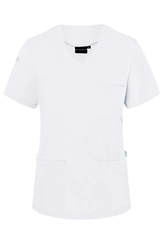 Beliebt Kurzarm Damen-Schlupfkasack Essential, aus nachhaltigem Material - Weiß - L
