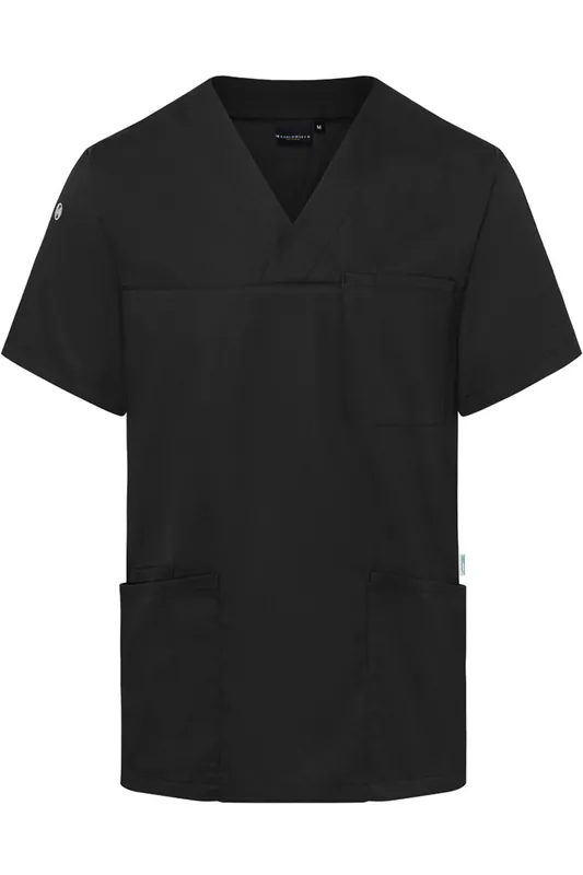 Kurzarm Herren-Schlupfkasack Essential, aus nachhaltigem Material - Schwarz - L Mega-Angebot