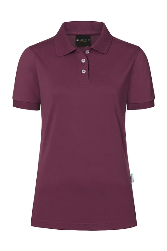Super-Preis Damen Workwear Poloshirt Modern-Flair, aus nachhaltigem Material - Aubergine - L