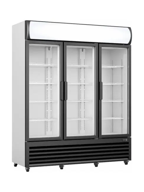 Günstig Kühlschrank - Glastür - Digitale Temperaturregelung - Pulverbeschichteter Stahl - 975 Liter - 230V - H 197,3 x B 160 x T 61 CM - Saro - 453-1019