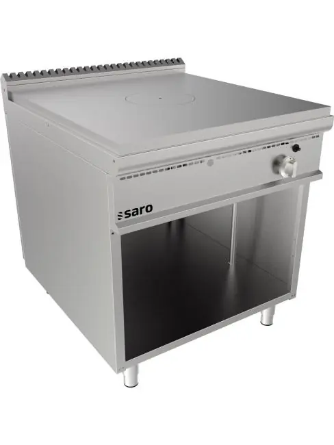 Kochfeld - offener Untertisch - Edelstahl - H 85 x B 80 x T 90 CM - Saro - 423-8100 Preisreduziert