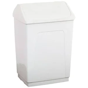 Abfallbehälter - H 62 x 42 x 32 CM - 2,35 KG - Weiß - 55 Liter - Denox - 600072 Rabatt