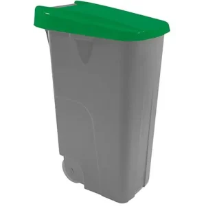 Abfallbehälter - H 88 x 42 x 57 CM - 4.1 KG - Polypropylen - Grün - 110 Liter - Denox - 600091 Letzte Chance