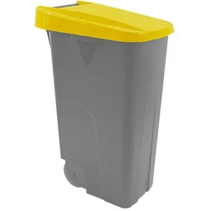 Abfallbehälter - H 88 x 42 x 57 CM - 4.1 KG - Polypropylen - Gelb - 110 Liter - Denox - 600092 Meistverkauft