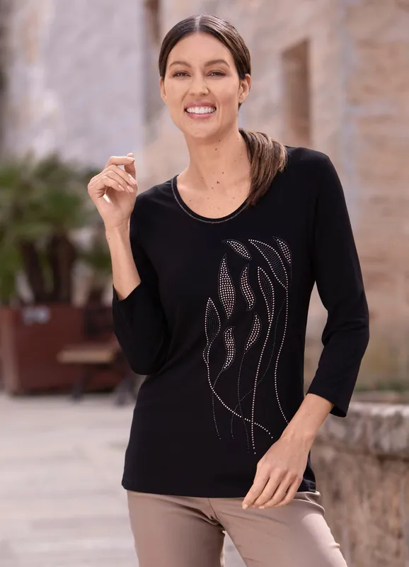 Mega-Angebot Shirt mit 3/4-langen Ärmeln
