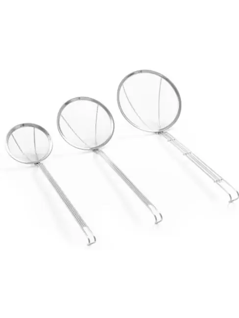 Billig Frittierkelle - Verstärkter Drahtgriff - Ø 26 cm - Edelstahl - Hendi - 640814