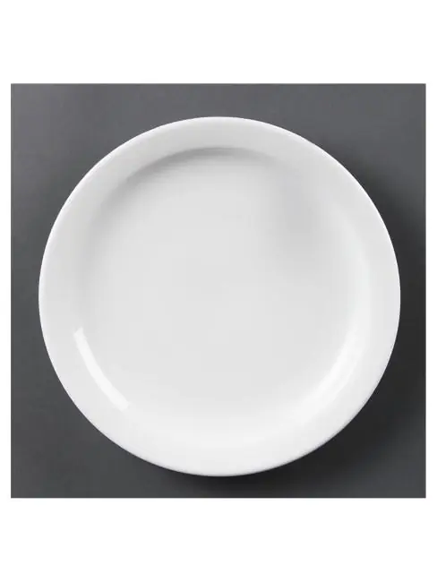 Olympia Whiteware Teller - mit schmaler Kante 20,2 cm - CB488 Saisonangebot