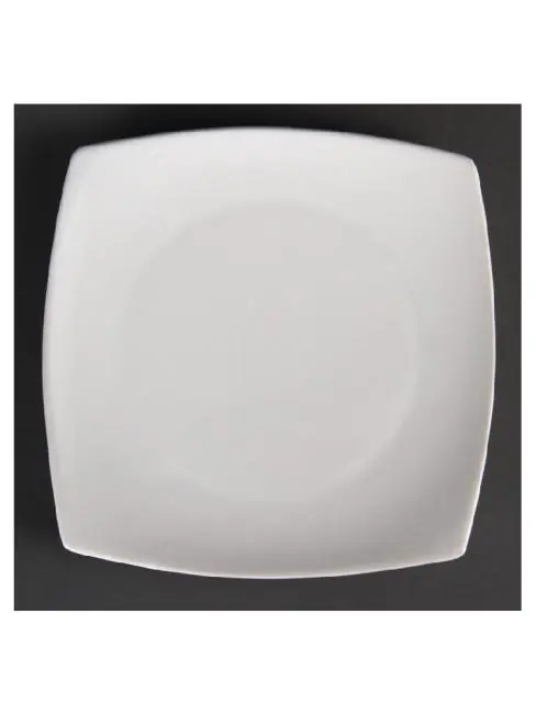 Preisknaller Olympia Whiteware Quadratische Teller mit abgerundeten Ecken - U169