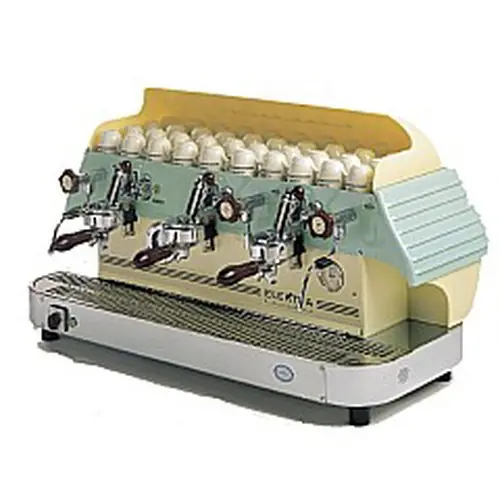 Espressomaschine 3 BARLUME ® , Modell CLASSIC, 3 Brühgruppen, Mosaikgrün & Bakelite, vollautomatisch Sonderangebot
