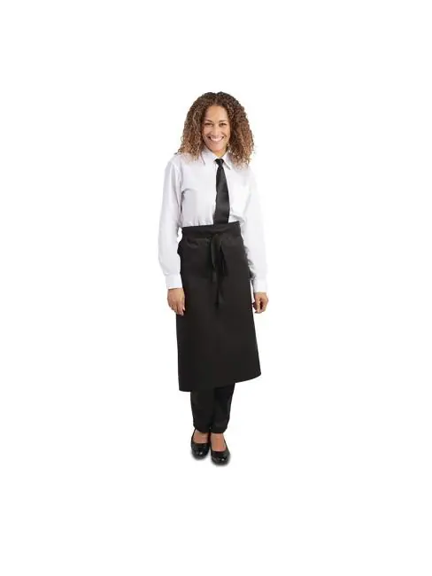 Schürze - Unisex - Regular Fit - Schwarz - 91,5 x 76,2 cm - Polyester/Baumwolle - Whites Chefs Clothing - A968 Ausverkauf