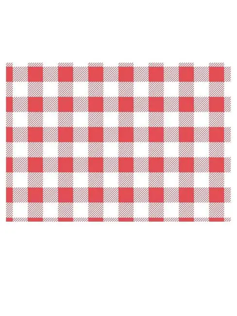 Pergamentpapier - Rot - 19x31 cm - Gingham - CL658 Markenware