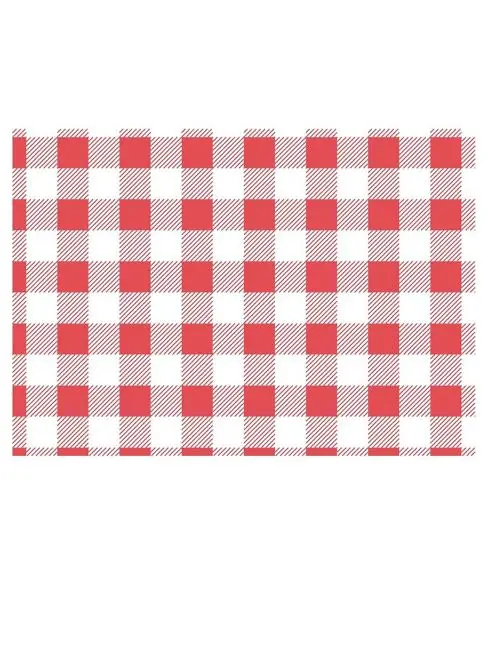 Mega-Angebot Pergamentpapier - Rot - 25x25 cm - Gingham - CL657