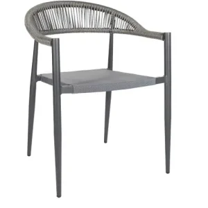 Terrassenstuhl Joanna - Stapelbar - Armlehne - Rattan - Anthrazit - G-Line Sofort Bestellen