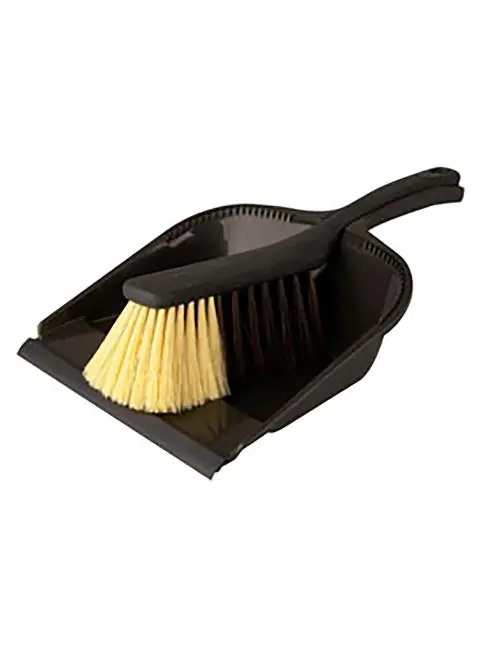 Kehrschaufel und Bürste - 34 x 21 CM - Schwarz - Coronit - 515973 - 515973 Abverkauf