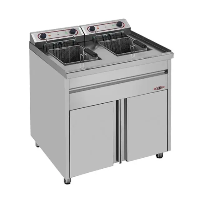 Fritteuse - H 90 x 80 x 70 CM - 50 KG - 380 - 415 - Ohne - Stecker V - 11000 W - Edelstahl - 20 Liter - Elektrisch - Stilfer - 527022 Kracherpreis