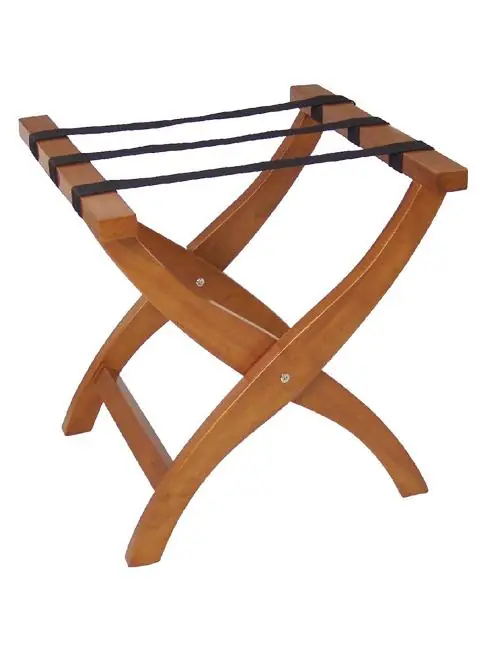 Letzte Chance Kofferständer - H 50 x 45 x 50 cm - Hevea Holz - Bolero - DL018