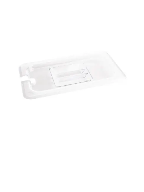 Top-Angebot Deckel Gastronorm-Behälter - Löffelausschnitt - 1/4 GN - Transparent - H 2,5 x 26,5 x 16,2 cm - Polycarbonat - Vogue - U253