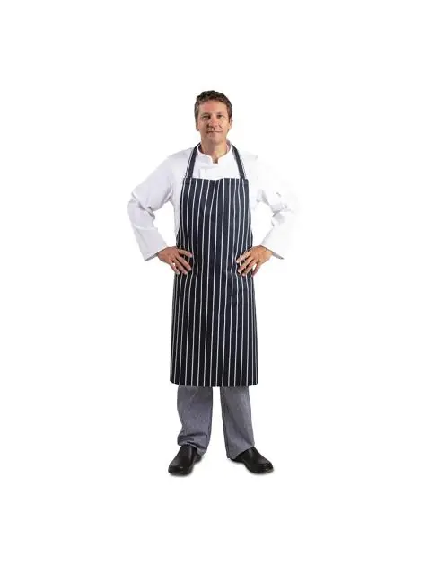 Latzschürze - Unisex - XL - Dunkelblau/Weiß - 90 x 104 cm - Polyester/Baumwolle - Whites Chefs Clothing - A662 Must-Have