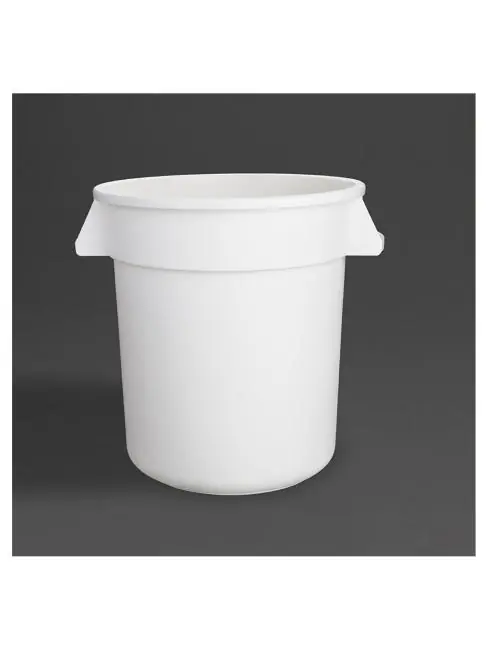 Vorratsbehälter - 38 Liter - Weiß - Ø 39,8 x H 43,4 cm - Polypropylen - Vogue - GG792 Sofort Bestellen
