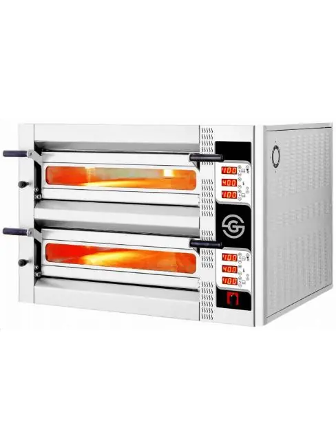 Pizza-Ofen - 2 Kammern - 2 x 4 Pizzen - Ø 30 CM - Digital - 400V - G-Line Jetzt Kaufen
