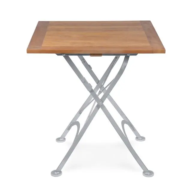 Schnäppchen Terrassentisch - Holz - Gusseisen - H 76,5 x B 80 x T 80 CM - G-Line
