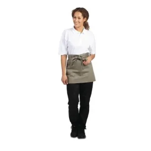 Bistroschürze - Kurz - Unisex - Olive - 75 x 37,3 cm - Polyester/Baumwolle - Whites Chefs Clothing - B431 Knallerangebot