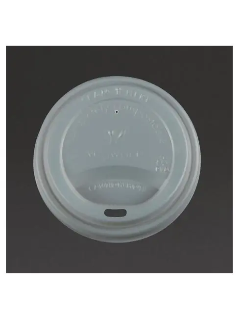 Deckel Kaffeebecher - 0,35 Liter - 1000 Stück - Ø 8,9 x H 1 cm - Cpla - Vegware - GH023 Nur Für Kurze Zeit