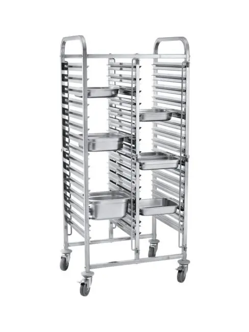Etagenwagen - Doppelt - 30 x 1/1 GN - H 173 x 55 x 74 CM - Hendi - 810576 Highlight
