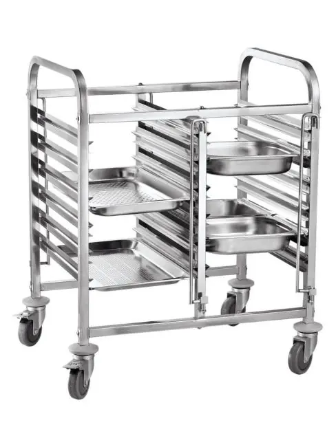 Preisknaller Etagenwagen - Doppelt - 12 x 1/1 GN - H 94 x 55 x 74 CM - Hendi - 810569