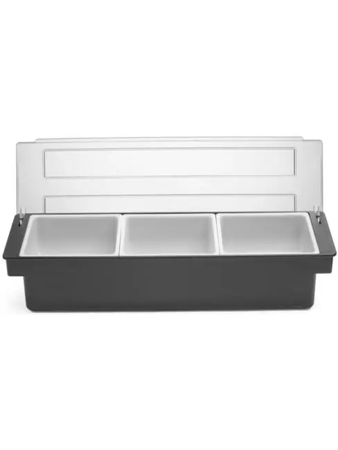 Zutatenbehälter – 3 Behälter – H 10 x 15 x 48 cm – Schwarz – Bar Up – 552018 Online Kaufen