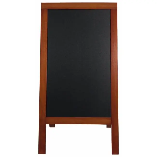 Kracherpreis Bürgersteigschild Deluxe - Groß - Holz - H 135 CM - Mahagoni - Securit