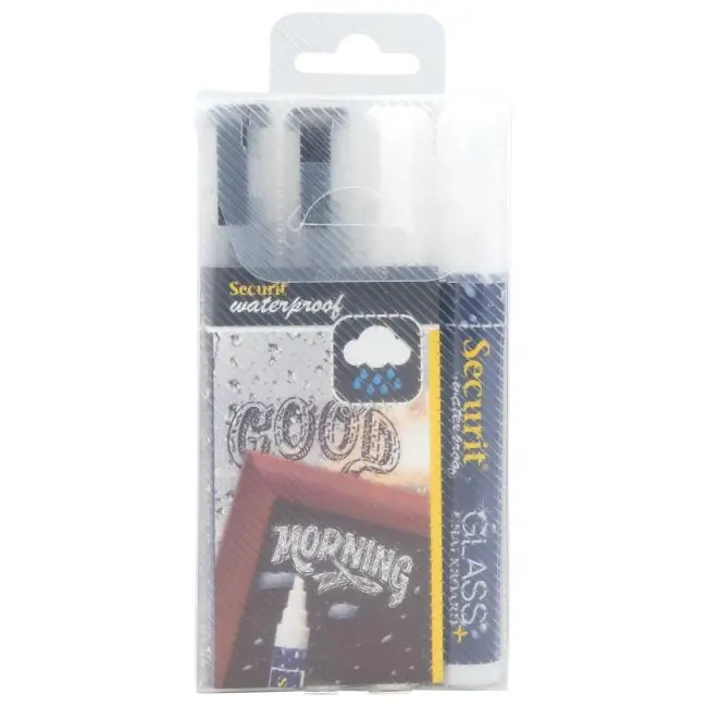 Nur Heute Kreidemarker - 4 Stück - Wasserfest - Schwarz/Weiß - 2-6 MM - Securit