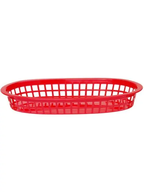 Echt Servierkörbe Fastfood Style - Rot - 6 Stück - H 3,5 x 17,7 x 27,2 CM - Hendi - 426319
