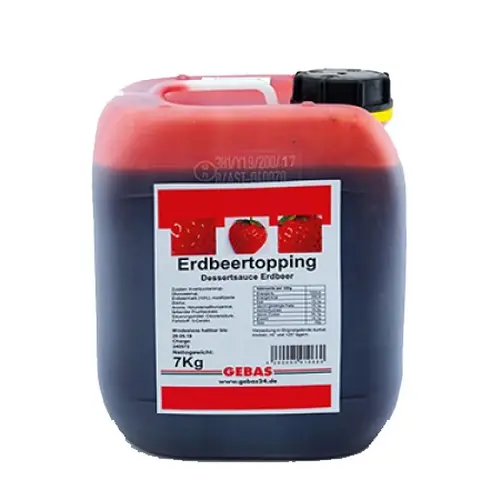 Dessertsauce Erdbeer allergenfrei 7-kg-Kanister Knallerangebot