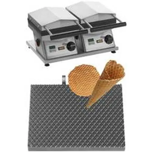 Sichere Zahlung Event Waffeleisen II "Eiswaffel", Kapazität 2 x 232x232x1 mm