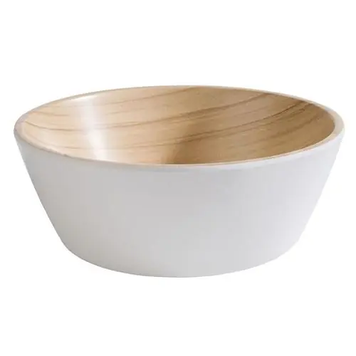 Angebot Schale FRIDA 450 ml Melamin holzfarben weiß Ø 150 mm H 55 mm