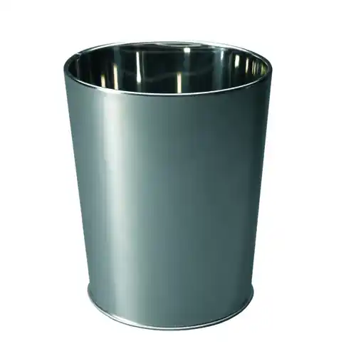 RESTPOSTEN Papierkorb President 11 ltr Edelstahl matt Ø 250 mm H 305 mm Super-Preis