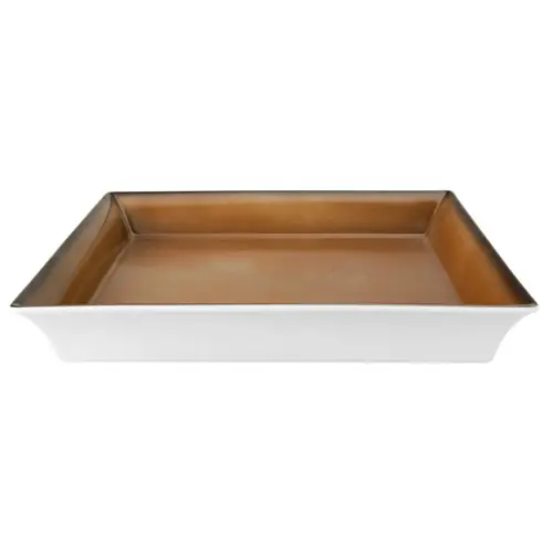 Expressversand Schale 3,7 ltr BUFFET GOURMET Porzellan caramelfarben quadratisch 350 mm x 350 mm