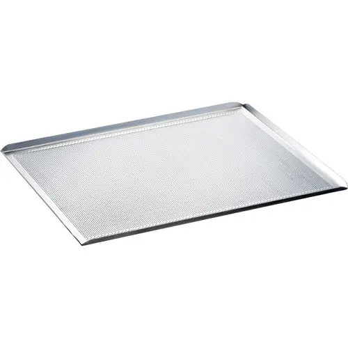 4-Rand-Backblech aus Aluminium, gelocht, 430x340 mm Markenware