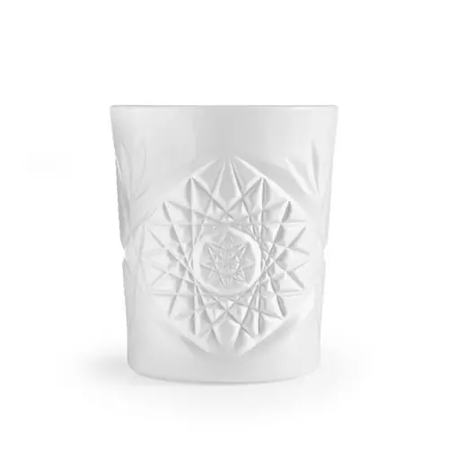 Double Old Fashioned HOBSTAR 35,5 cl weiß mit Relief Neu Im Sortiment