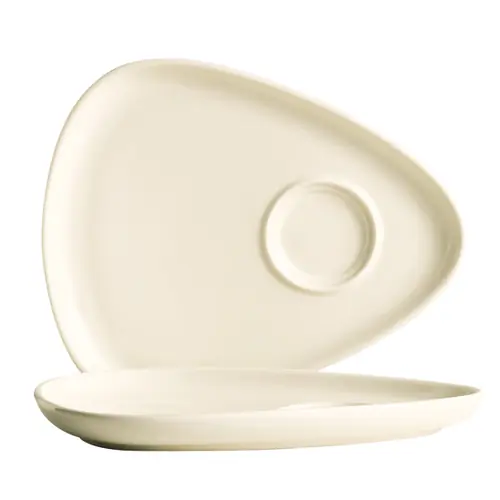 Setplatte "Aroma", Porzellan, cremeweiß, 250 x 210 mm, H 22 mm Nur Heute