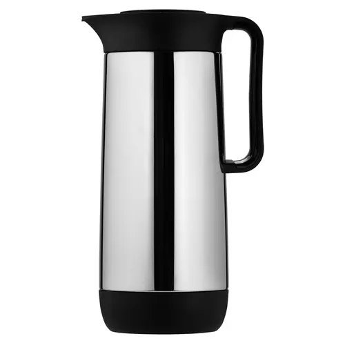 Isolierkanne CONTUR 1 ltr Edelstahl glänzend Vakuum-Hartglas Drehverschluss H 279 mm Mega-Angebot
