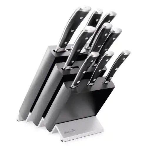 Messerblock CLASSIC IKON Esche schwarz mit 7 Messern 1 Gabel 1 Wetzstahl Must-Have